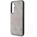 CG Mobile Samsung Galaxy S25 (SM-S931) guess 4g round patch classic logo (ütésálló, textil hátlap, magsafe) rózsaszín