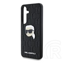 CG Mobile Samsung Galaxy S25 (SM-S931) karl lagerfeld leather monogram pin logo karl head (ütésálló, bőr hatású) fekete