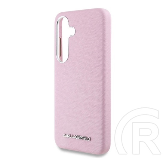 CG Mobile Samsung Galaxy S25 (SM-S931) karl lagerfeld saffiano full wrapped elongated védő (ütésálló, magsafe) rózsaszín