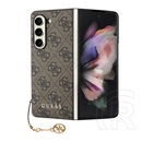 CG Mobile Samsung Galaxy Z Fold5 5G (SM-F946) guess 4g charms műanyag telefonvédő (textil hátlap) barna