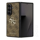 CG Mobile Samsung Galaxy Z Fold7 (SM-F966) guess 4g big logo szilikon védő (ütésállóság, bőr hatású hátlap) sötétbarna