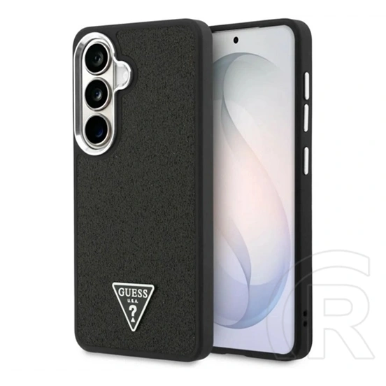 CG Mobile Samsung S26 Plus guess fixed glitter triangle logo magsafe védő (műanyag hátlap, csillámporos) fekete