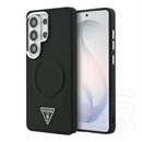 CG Mobile Samsung S26 Ultra guess embossed ring triangle logo magsafe védő (ütésálló, bőr hatású hátlap) fekete