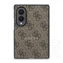 CG Mobile Samsung Z Fold8 guess 4g classic műanyag telefonvédő (ütésállóság, bőr hatású hátlap, mágneses) sötétbarna