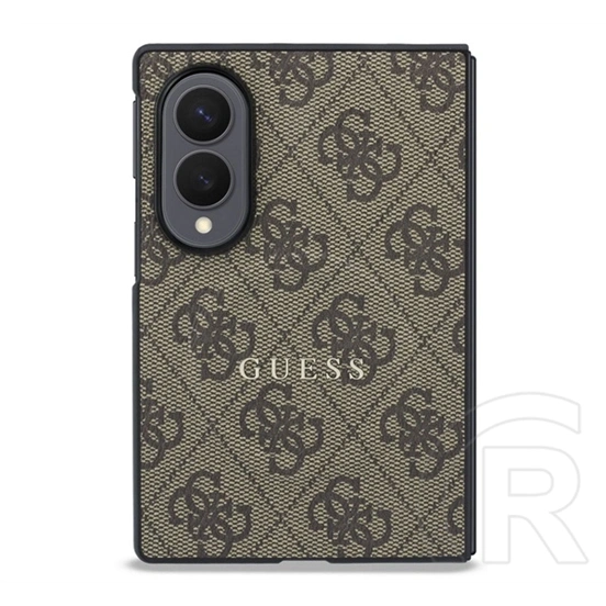 CG Mobile Samsung Z Fold8 guess 4g classic műanyag telefonvédő (ütésállóság, bőr hatású hátlap, mágneses) sötétbarna