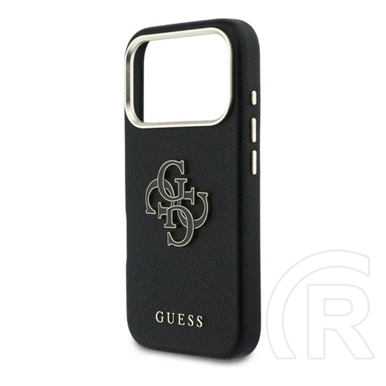 CG Mobile Xiaomi Redmi 15 4G  guess fw resin logo szilikon telefonvédő (ütésállóság, bőr hatású hátlap) fekete