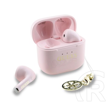 CG Mobile guess classic logo charm bluetooth fülhallgató sztereo (v5.4, tws, mikrofon + töltőtok) rózsaszín