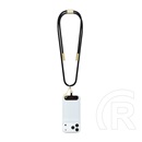 CG Mobile guess crossbody strap 4g charm adatkábel (type-c - type-c, gyorstöltő, nyakpánt, 150cm) fekete