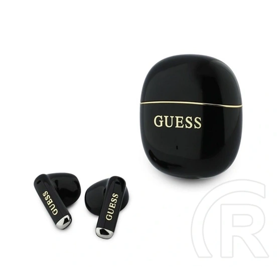CG Mobile guess gold line glossy classic logo bluetooth fülhallgató sztereo (v5.4, tws, mikrofon, töltőtok, fekete)