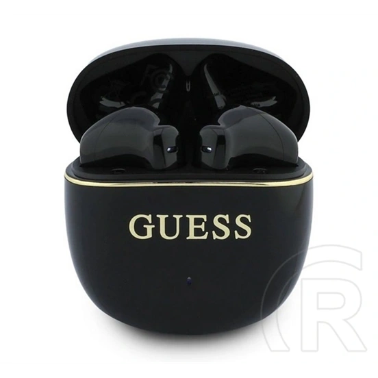 CG Mobile guess gold line glossy classic logo bluetooth fülhallgató sztereo (v5.4, tws, mikrofon, töltőtok, fekete)
