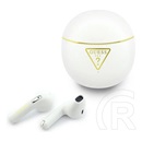 CG Mobile guess gold line triangle bluetooth fülhallgató sztereo (v6.0, tws, mikrofon, ipx5 vízálló + töltőtok) fehér