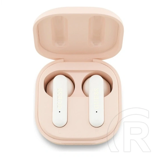 CG Mobile guess metal logo bluetooth fülhallgató sztereo (v5.3, tws, mikrofon, zajszűrő, ipx5 + töltőtok, rózsaszín)