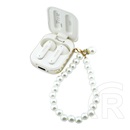 CG Mobile guess pearl strap bluetooth fülhallgató sztereo( tws, mikrofon, ipx5 vízálló, kézpánt+töltőtok)fehér