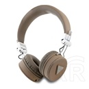 CG Mobile guess pu grained traingle logo bluetooth fejhallgató  (v5.3, mikrofon, zajszűrő, microsd kártyaolvasó) barna