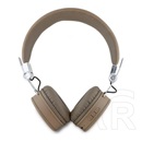 CG Mobile guess pu grained traingle logo bluetooth fejhallgató  (v5.3, mikrofon, zajszűrő, microsd kártyaolvasó) barna