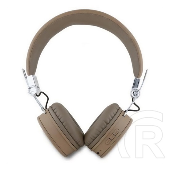 CG Mobile guess pu grained traingle logo bluetooth fejhallgató  (v5.3, mikrofon, zajszűrő, microsd kártyaolvasó) barna