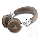 CG Mobile guess pu grained traingle logo bluetooth fejhallgató  (v5.3, mikrofon, zajszűrő, microsd kártyaolvasó) barna