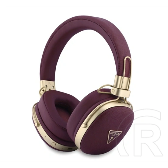 CG Mobile guess pu grained triangle enc bluetooth fejhallgató sztereo (v5.4, zajszűrő, mikrofon) burgundy