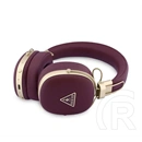 CG Mobile guess pu grained triangle enc bluetooth fejhallgató sztereo (v5.4, zajszűrő, mikrofon) burgundy