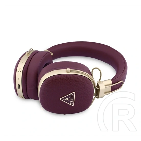 CG Mobile guess pu grained triangle enc bluetooth fejhallgató sztereo (v5.4, zajszűrő, mikrofon) burgundy
