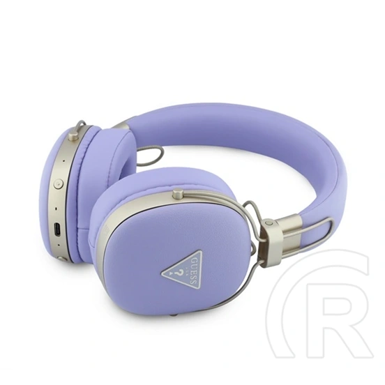CG Mobile guess pu grained triangle gold metal logo bluetooth fejhallgató sztereo (v5.4, mikrofon, zajszűrő) lila