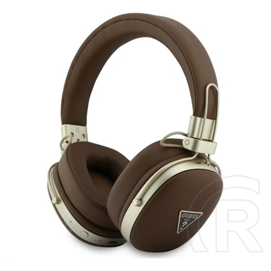 CG Mobile guess pu grained triangle gold metal logo bluetooth fejhallgató sztereo (v5.4, mikrofon, zajszűrő) sötétbarna