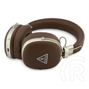 CG Mobile guess pu grained triangle gold metal logo bluetooth fejhallgató sztereo (v5.4, mikrofon, zajszűrő) sötétbarna