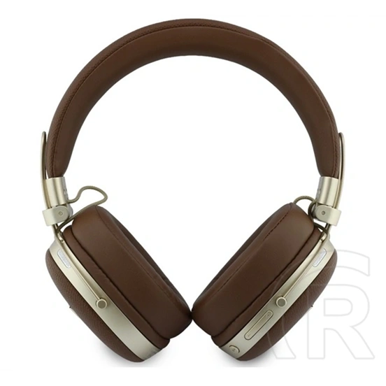 CG Mobile guess pu grained triangle gold metal logo bluetooth fejhallgató sztereo (v5.4, mikrofon, zajszűrő) sötétbarna