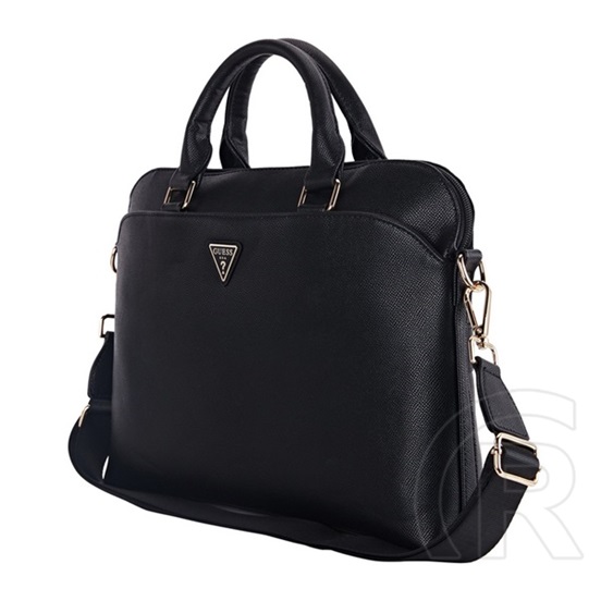 CG Mobile guess pu grained triangle logo laptop/notebook táska (univerzális, bőr hatású, vállpánt, 15-16" méret) fekete