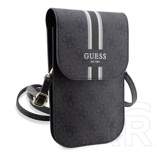 CG Mobile guess pu quilted 4g metal logo kézitáska álló (bőr hatású, univerzális, vállpánt) fekete