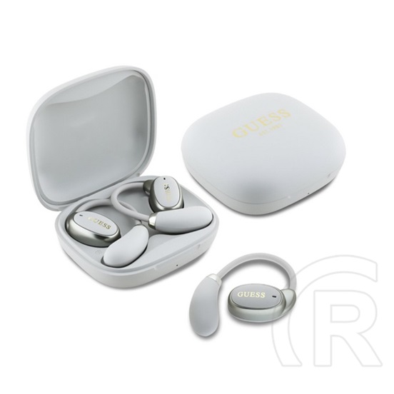 CG Mobile guess satin classic logo bluetooth fülhallgató sztereo (v5.4, tws, fülre akasztható, mikrofon + töltőtok) bézs