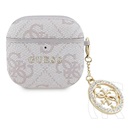 CG Mobile guess script charms apple airpods 4 szilikon tok (textil minta, telefondísz) rózsaszín