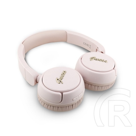 CG Mobile guess script metal logo bluetooth fejhallgató sztereo (v5.3, mikrofon, ipx4 vízálló) rózsaszín