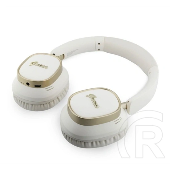 CG Mobile guess script metal logo bluetooth fülhallgató sztereo (v5.4, ENC, mikrofon, zajszűrő, fehér)