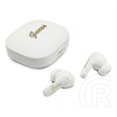 CG Mobile guess script metal logo bluetooth fülhallgató sztereo (v5.4, tws, mikrofon, fordító funkicó + töltőtok) fehér