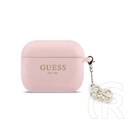 CG Mobile guess silicone 4g charm szilikon tok (telefondísz) rózsaszín Apple airpods pro 3