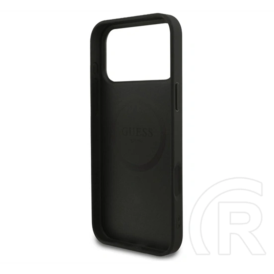 CG Mobile iPhone 18 Pro Max guess 4g small classic logo magsafe szilikon védő (ütésálló, bőr hatású, magsafe) fekete