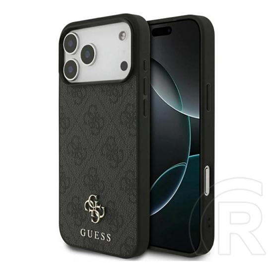 CG Mobile iPhone 18 Pro Max guess 4g small classic logo magsafe szilikon védő (ütésálló, bőr hatású, magsafe) fekete