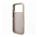 CG Mobile iPhone 18 Pro Max guess pu 4g metal logo strap műanyag védő (ütésálló, bőr hatású hátlap + kézpánt) rózsaszín