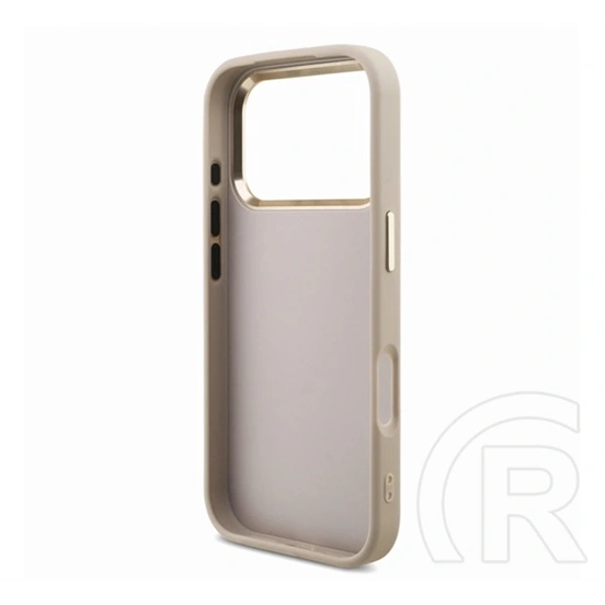 CG Mobile iPhone 18 Pro Max guess pu 4g metal logo strap műanyag védő (ütésálló, bőr hatású hátlap + kézpánt) rózsaszín