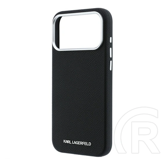 CG Mobile iPhone 18 Pro Max karl lagerfeld grained elongated logo szilikon védő (ütésálló, bőr hatású, magsafe) fekete
