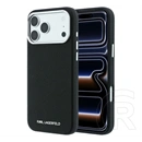 CG Mobile iPhone 18 Pro Max karl lagerfeld grained elongated logo szilikon védő (ütésálló, bőr hatású, magsafe) fekete
