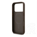 CG Mobile iPhone 18 Pro guess 4g small classic logo magsafe szilikon védő (ütésálló, bőr hatású, magsafe) sötétbarna