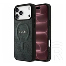 CG Mobile iPhone 18 Pro guess embossed 4g ring classic logo magsafe szilikon védő (ütésálló, bőr hatású, magsafe) fekete