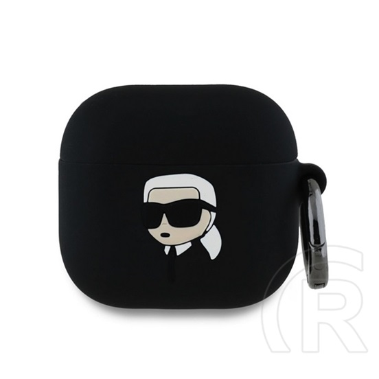 CG Mobile karl lagerfeld 3d logo nft karl head szilikon tok (karabíner) fekete Apple airpods 4