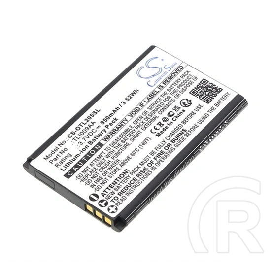 Cameron Sino Alcatel akku 950mah li-ion (TLI009AA kompatibilis, 3,7V, fekete)