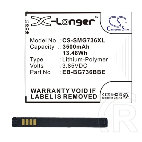 Cameron Sino akku 3500mah li-polimer (Samsung EB-BG736BBE kompatibilis, fekete)