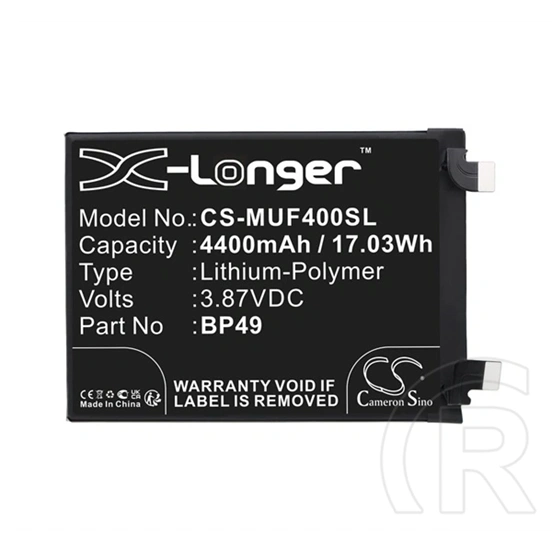 Cameron Sino akku 4400mAh lítium-polimer (3,87V, Poco BP49 kompatibilis, fekete)