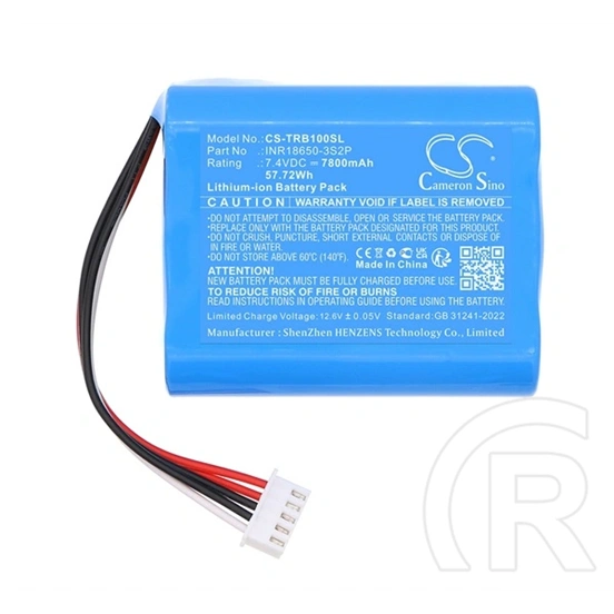 Cameron Sino akku 7800mah li-ion (7,4V, Tronsmart INR18650-3S2P kompatibilis, kék)