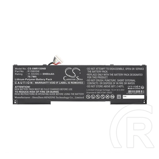 Cameron Sino notebook akku 6900mah li-polymer (11,55V, Xiaomi R15B05W kompatibilis, fekete)